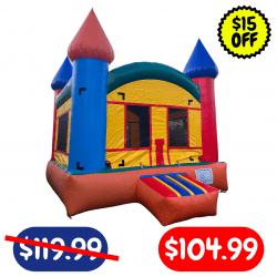 Multi-Color Castle Bounce House 15' x 15'