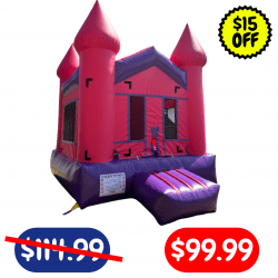 Pink Castle Bounce House  11' x 11'