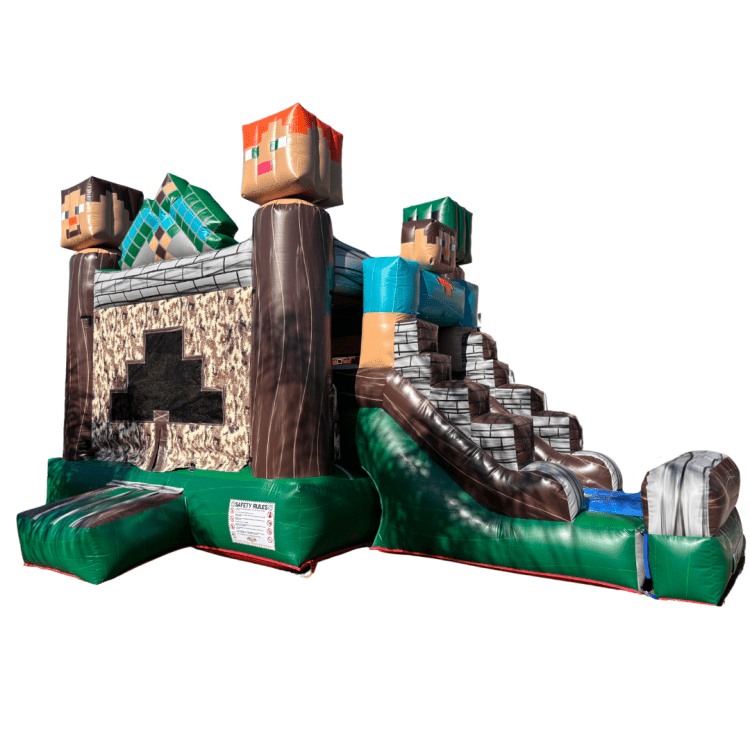 Minecraft Themed Combo Jumper with Slide