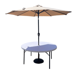 Round Table with Umbrella